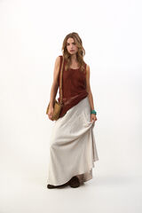 Slowlove Top tirantes crochet Brown