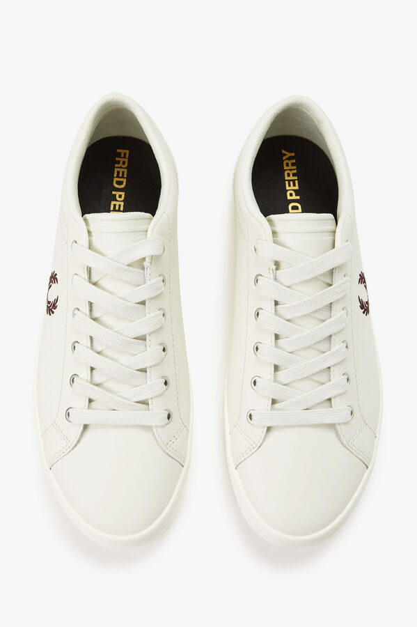 Fred Perry Tênis de couro básico Branco