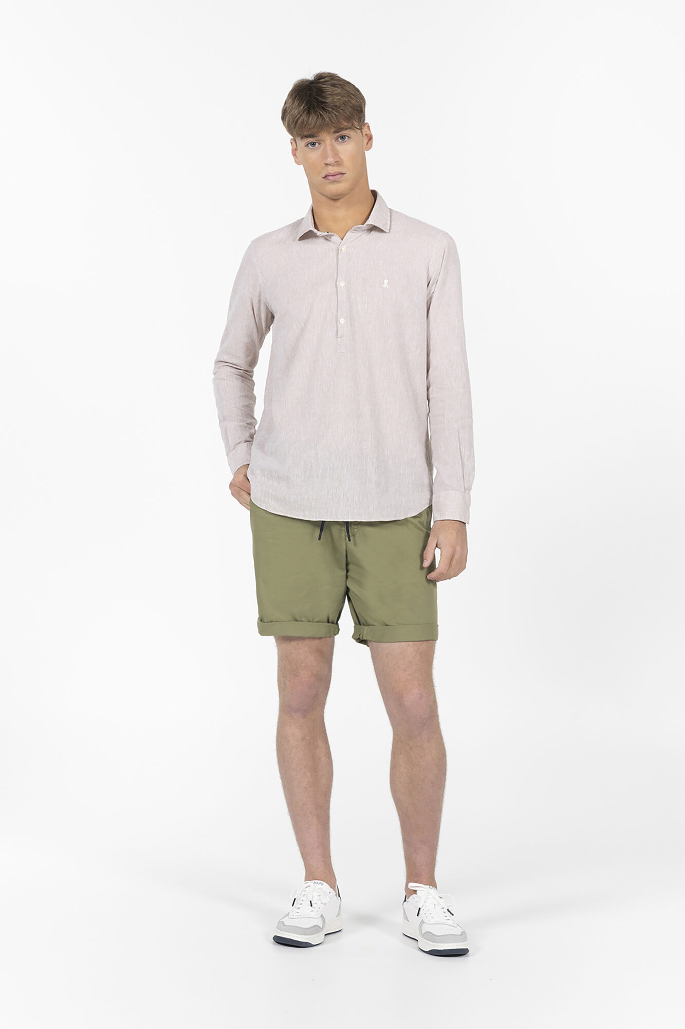 Camisa guayabera lino y algodon Chemises pour homme Cortefiel