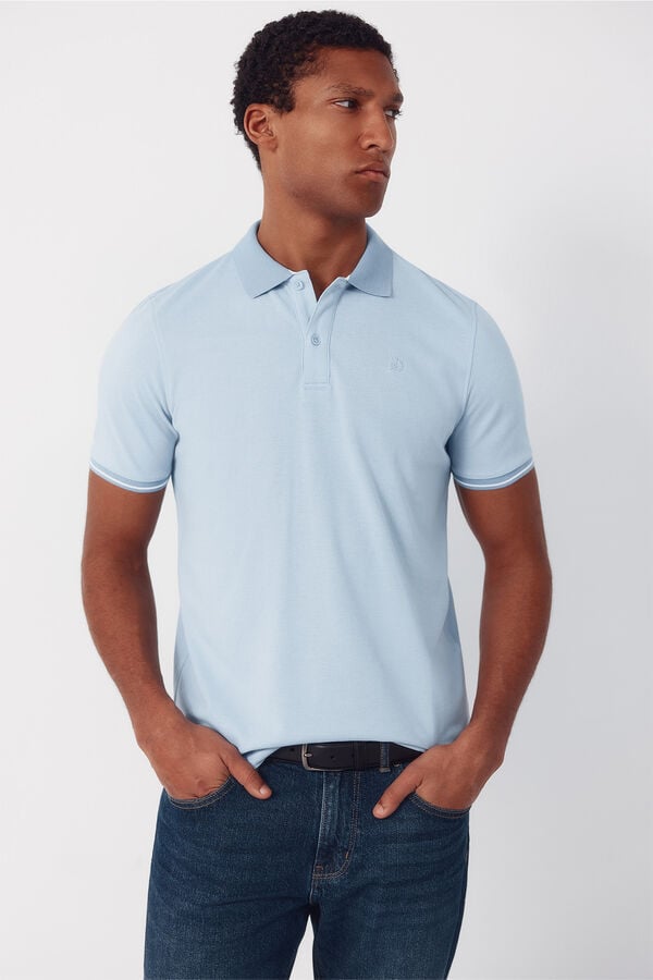 Cortefiel Piqu&eacute; polo shirt Blue