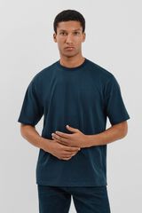 Cortefiel Basic T-shirt Navy
