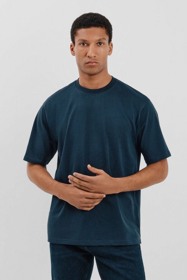 Cortefiel Basic T-shirt Navy