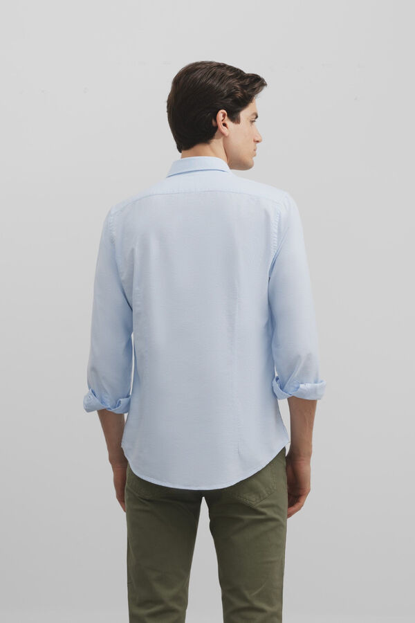 Cortefiel Camisa sport oxford cutaway Azul