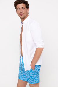 Cortefiel Palm print swim shorts Turquoise