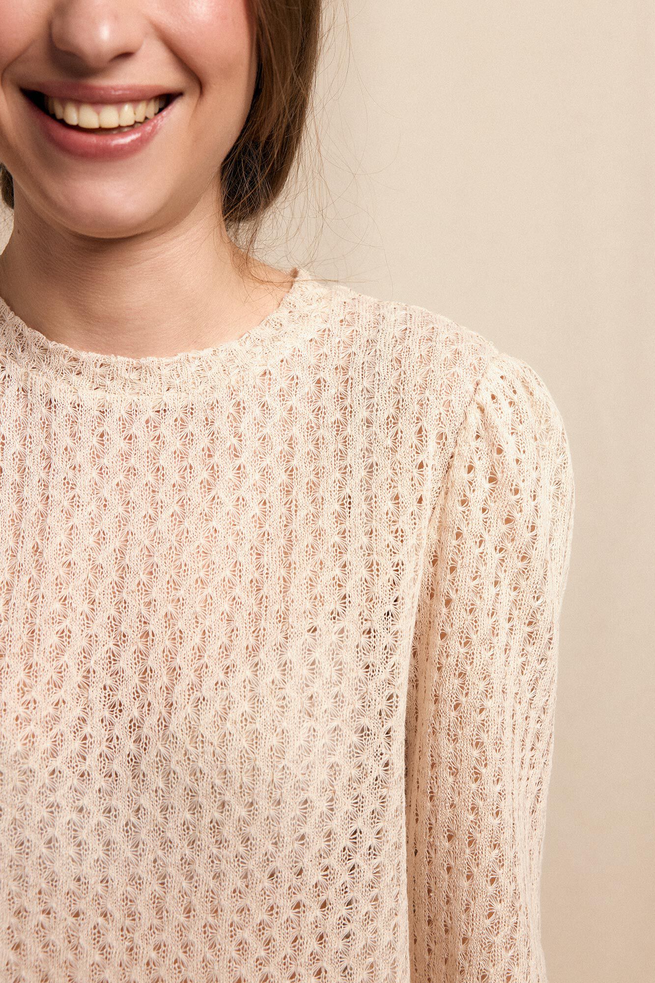 Slowlove Blusa estruturada r&uacute;stica de manga comprida