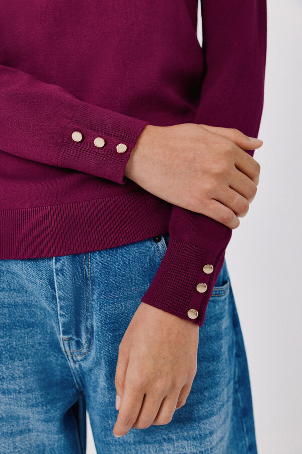 Cortefiel Roll neck jumper Maroon