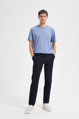 Selected Pantalón chino Slim Fit confeccionado con algodón orgánico Gris