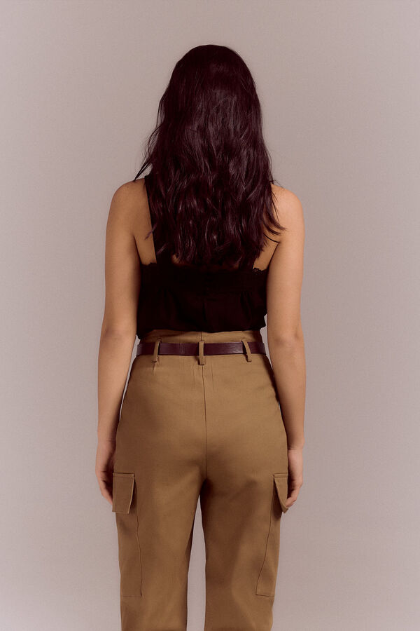 Cortefiel Cargo trousers Printed brown