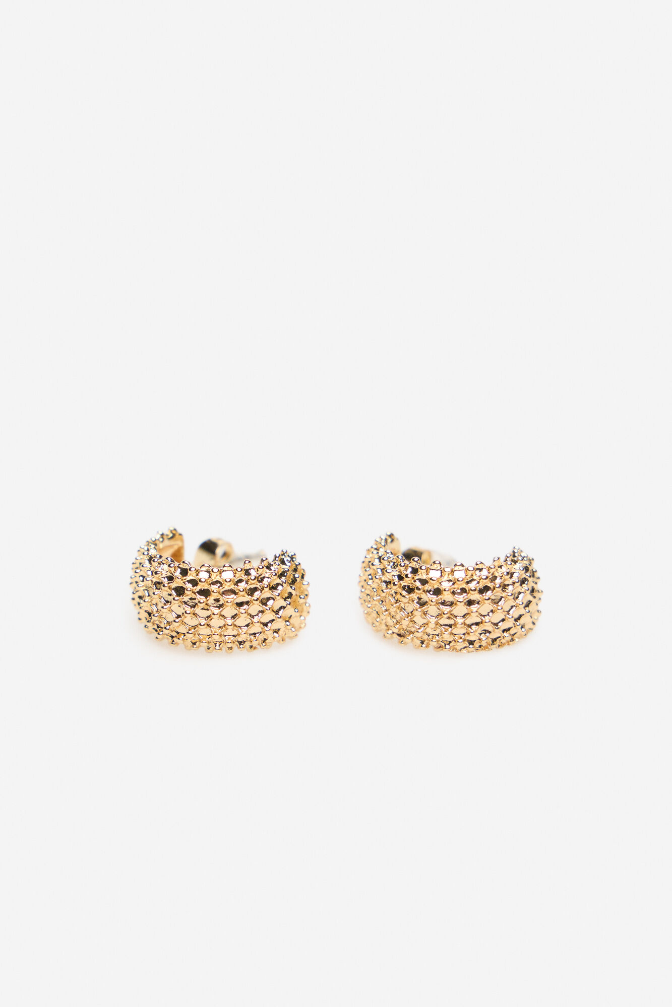Cortefiel Textured hoop earrings