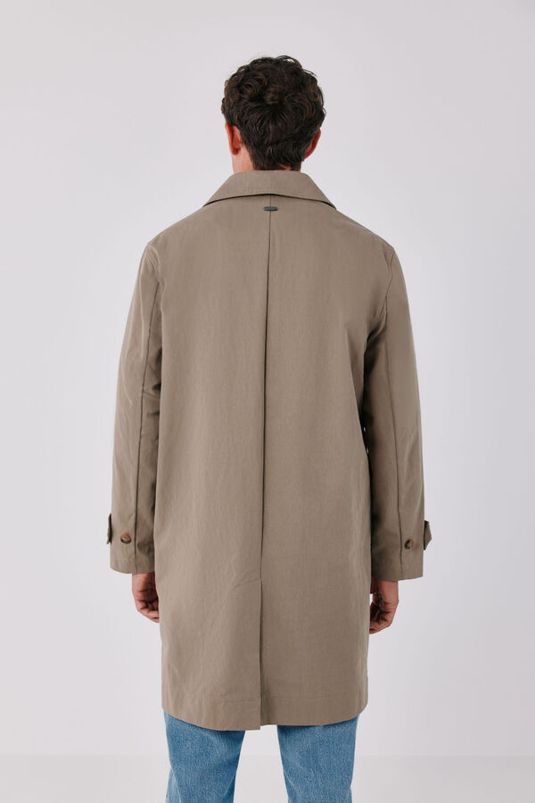 Cortefiel Cotton trench Brown
