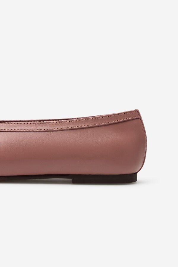 Cortefiel Ballerina leather Pink