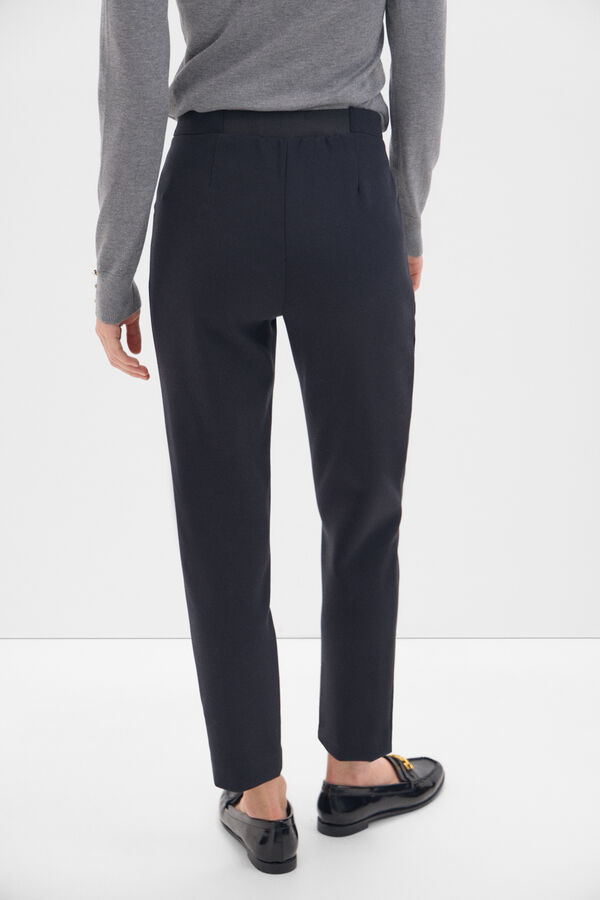 Cortefiel Comfort stretch trousers Black