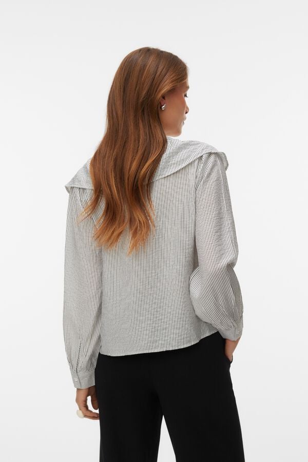 Vero Moda Blusa manga comprida com folhos Multicolorido