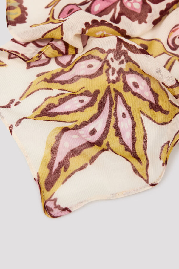 Cortefiel Multicoloured floral scarf Multicolour