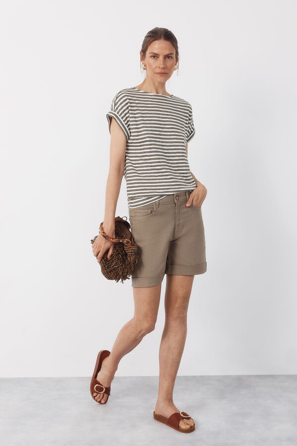 Cortefiel Jeans shorts Kaki