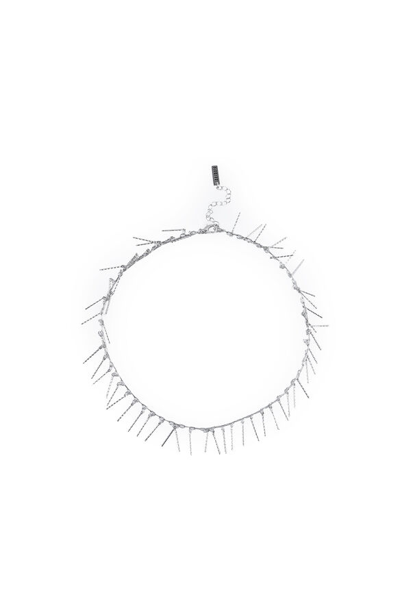 Slowlove Collar flecos cadena Gris