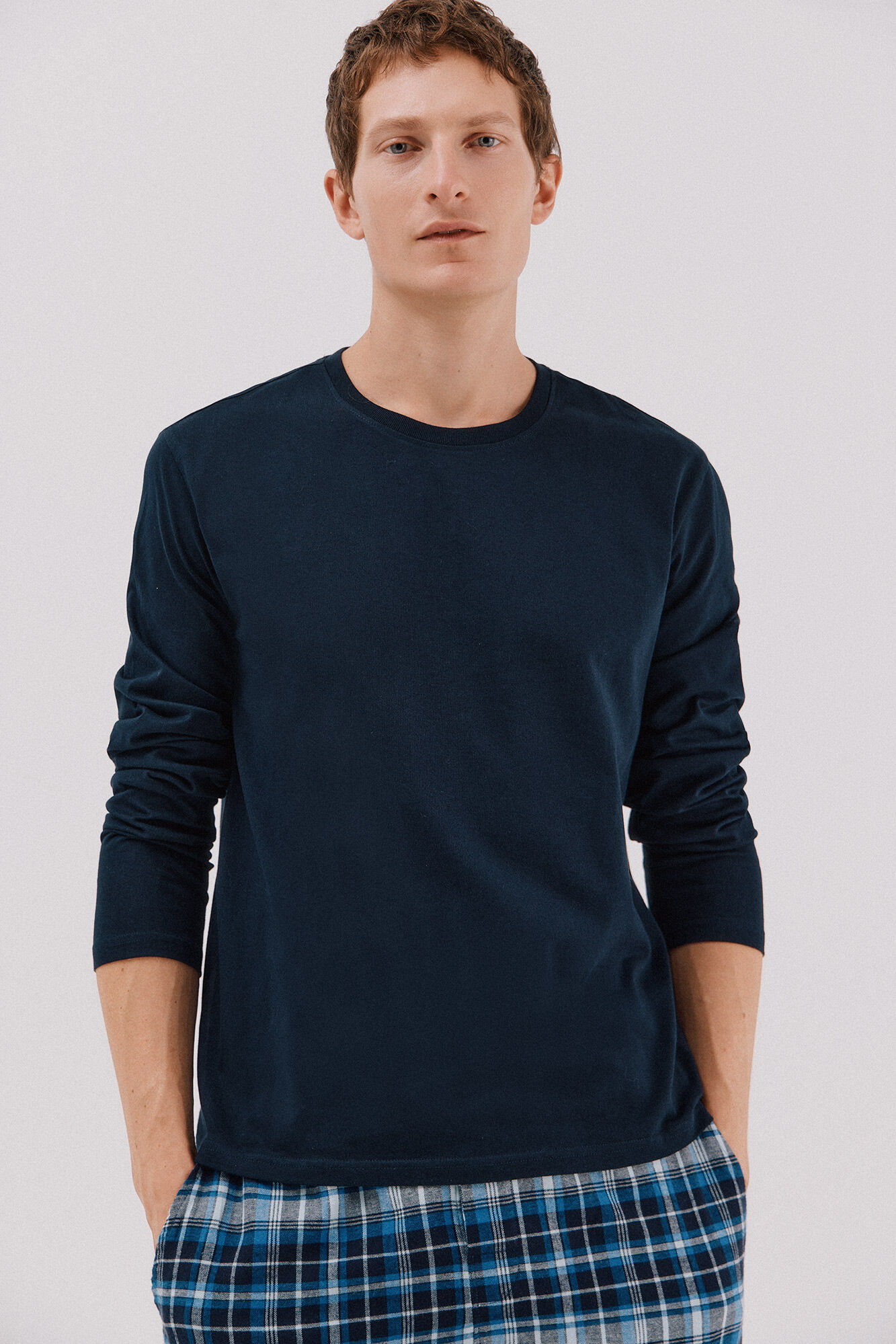 Cortefiel Jersey-knit and cloth pyjama set