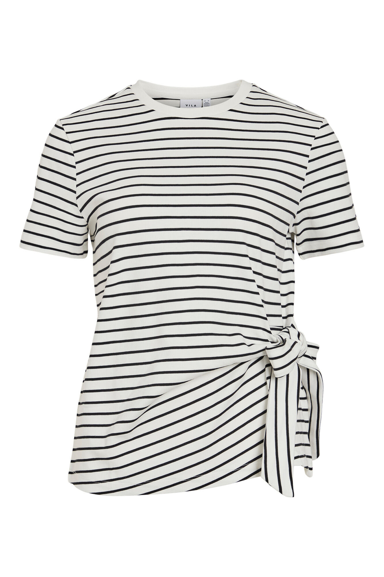 Vila T-shirt com la&ccedil;ada em algod&atilde;o org&acirc;nico