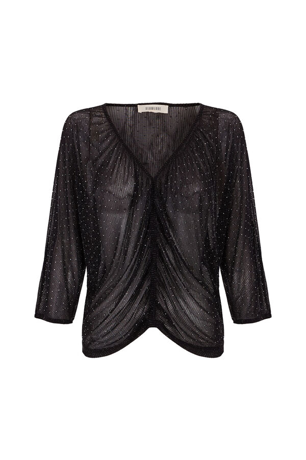 Slowlove Top lurex fluído Preto