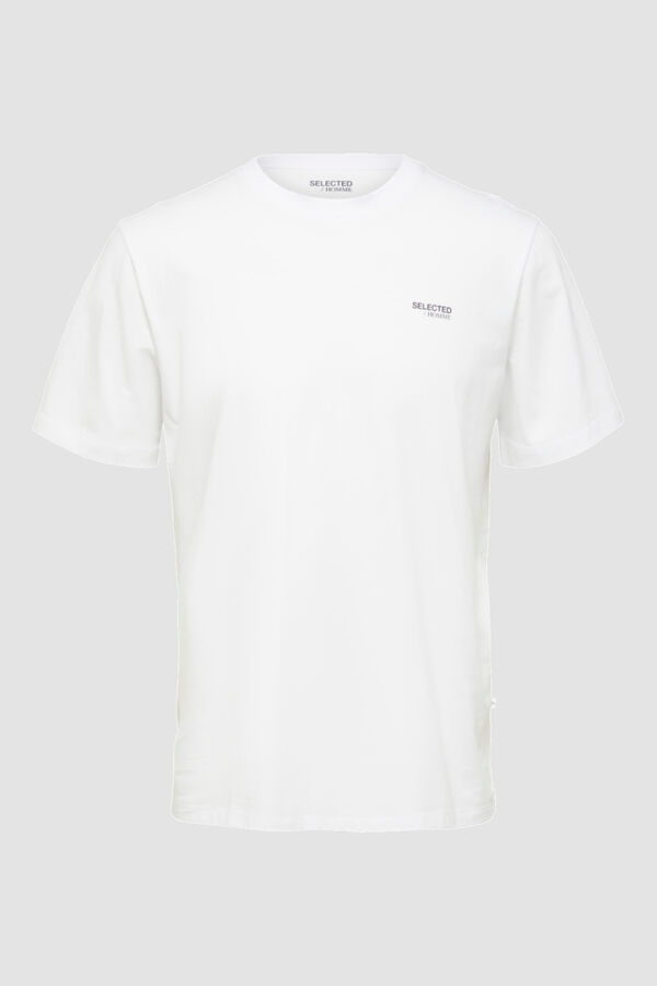 Cortefiel Camiseta de manga corta Regular Fit Blanco