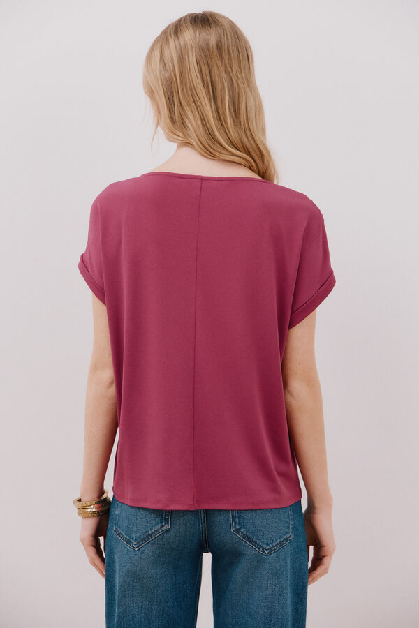 Cortefiel Printed v top Purple