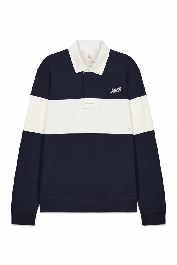 OOTO Polo de rugby de manga comprida Azul