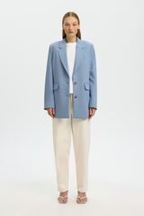 Selected Blazer de fato fit descontra&iacute;do Azul