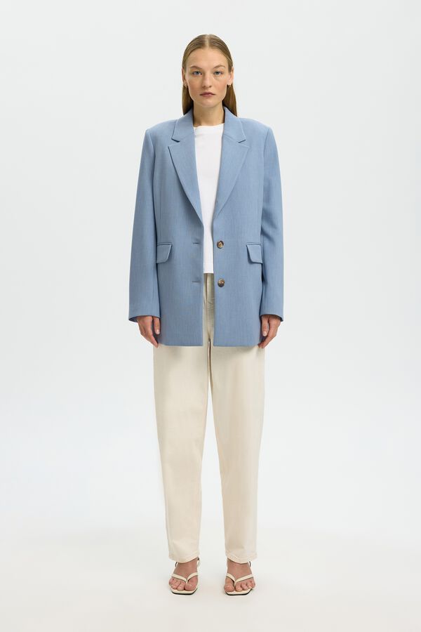 Selected Blazer de fato fit descontra&iacute;do Azul