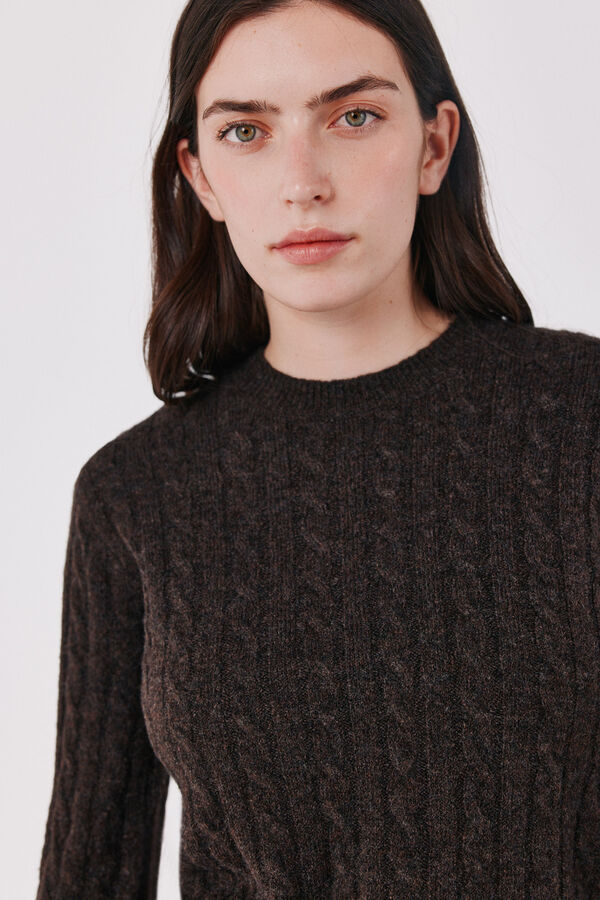 Cortefiel Camisola soft touch oitos Castanho