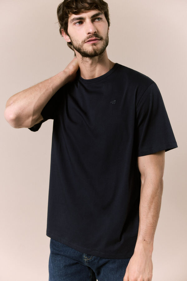 OOTO Lightweight basic T-shirt Navy