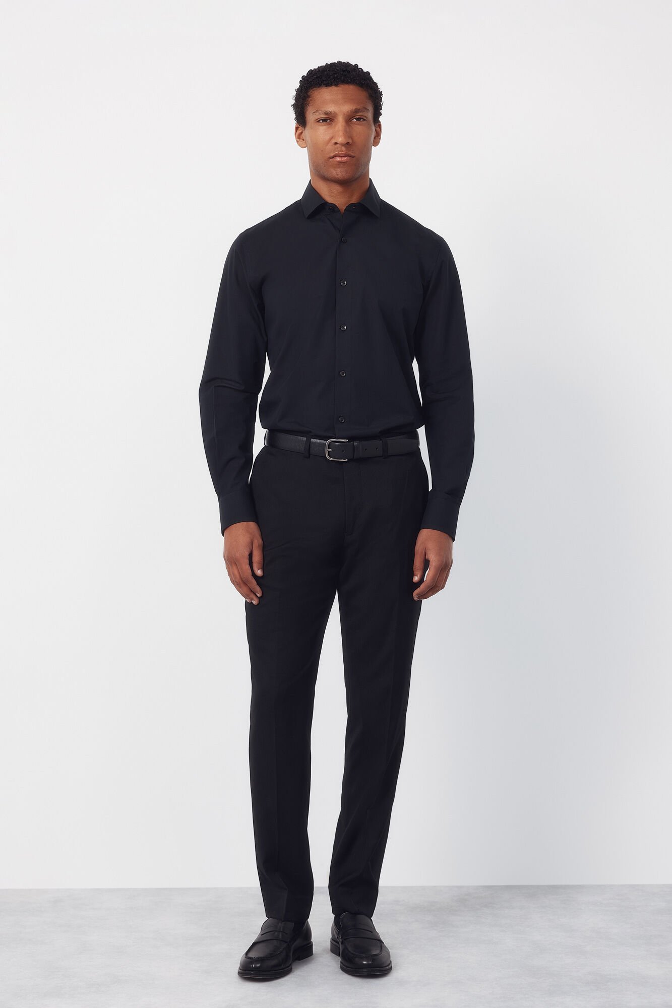 Cortefiel Slim fit easy-iron ottoman dress shirt