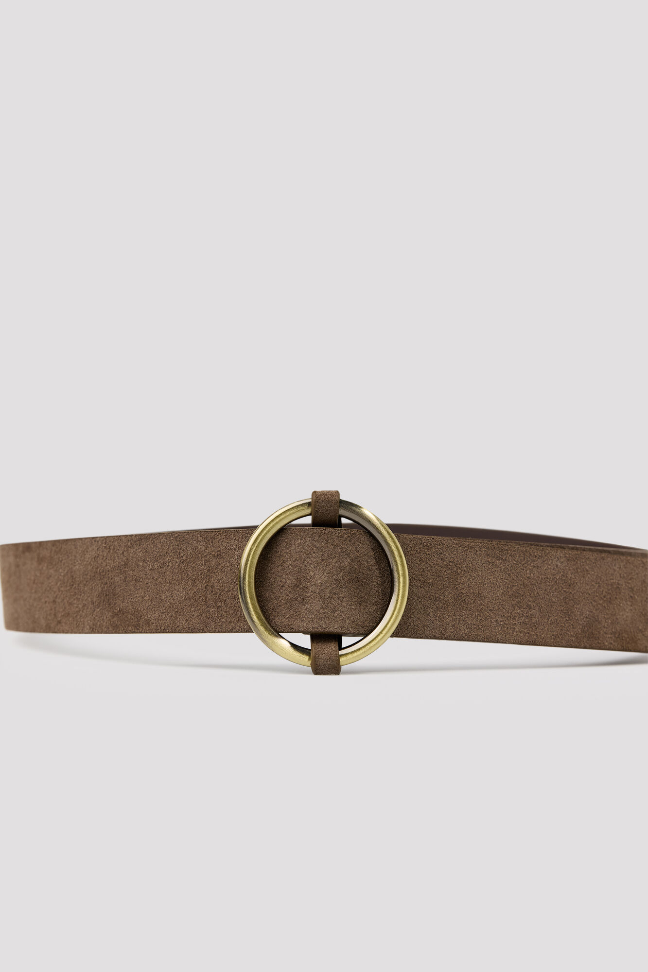 Cortefiel Leather belt Nude
