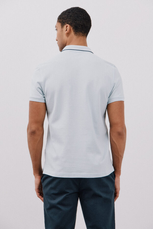 Cortefiel Polo with tips Blue