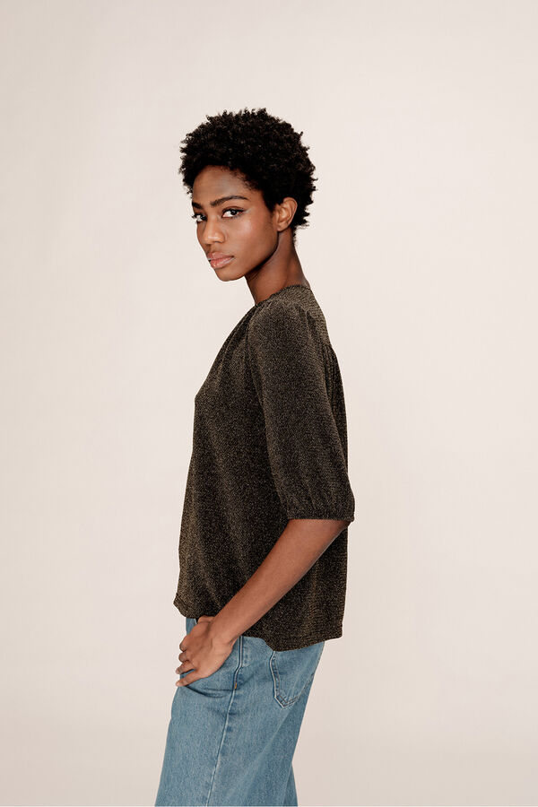 Grace & Mila Top largo de lurex  Dourado