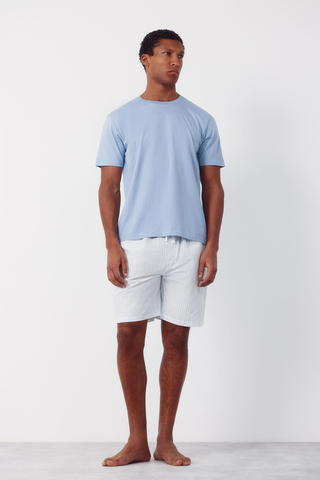 Cortefiel Jersey-knit and fabric pyjama set