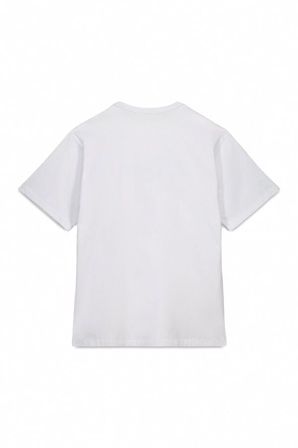OOTO Camiseta gráfica lavada Branco