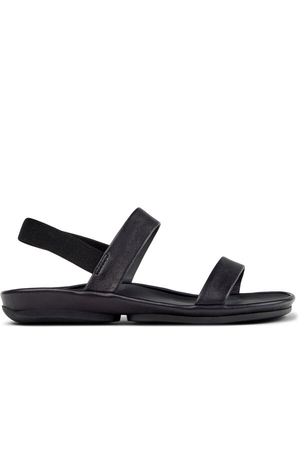 Camper Sand&aacute;lias de pele para mulher Preto