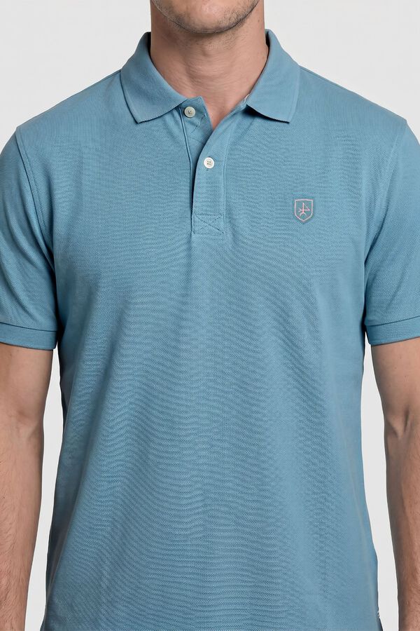 Valecuatro Polo cl&aacute;ssico com logo Azul