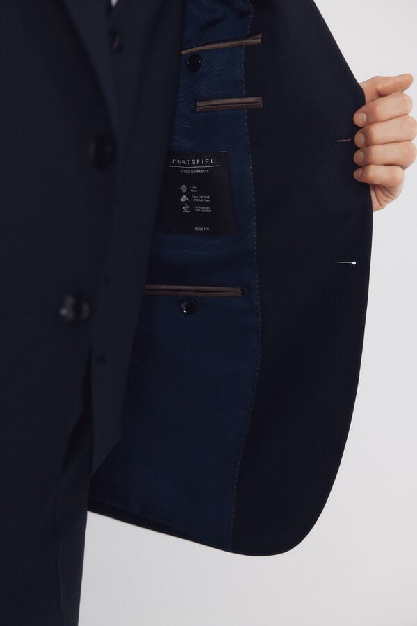 Cortefiel Blazer dynamic blue structure   Navy