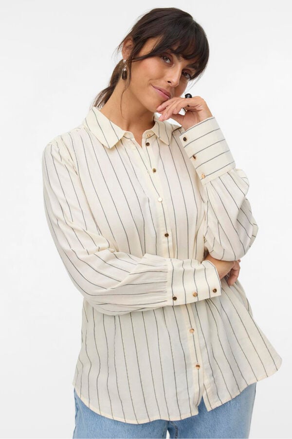 Vero Moda Curve Camisa de manga manga comprida plus size  Cinzento
