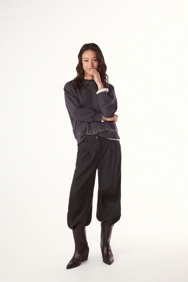 Slowlove Sudadera tachas Gris