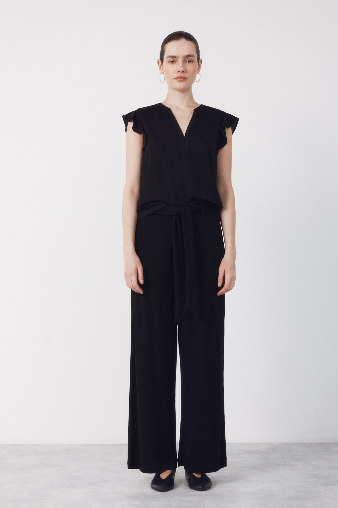 Cortefiel Flounced sleeve t-shirt