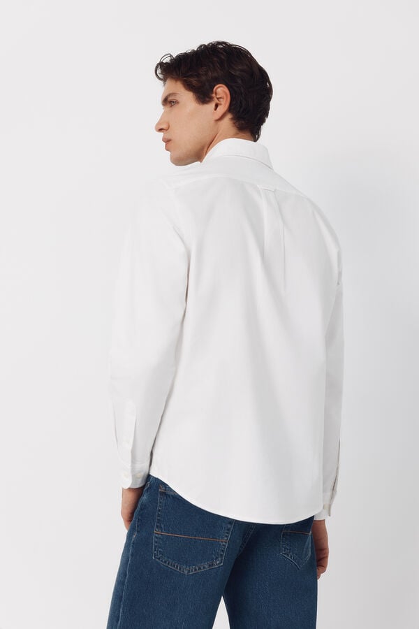 Cortefiel Plain Oxford shirt White