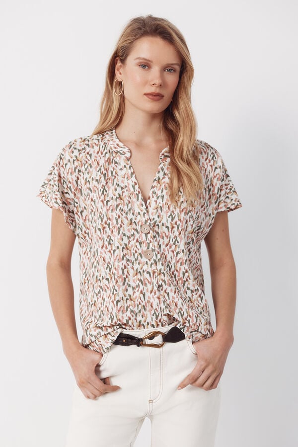 Cortefiel Blusa confort Multicolor