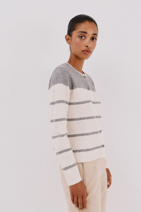 Cortefiel Soft feel cardigan Grey