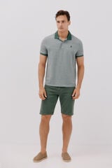 Cortefiel Oxford polo shirt Green