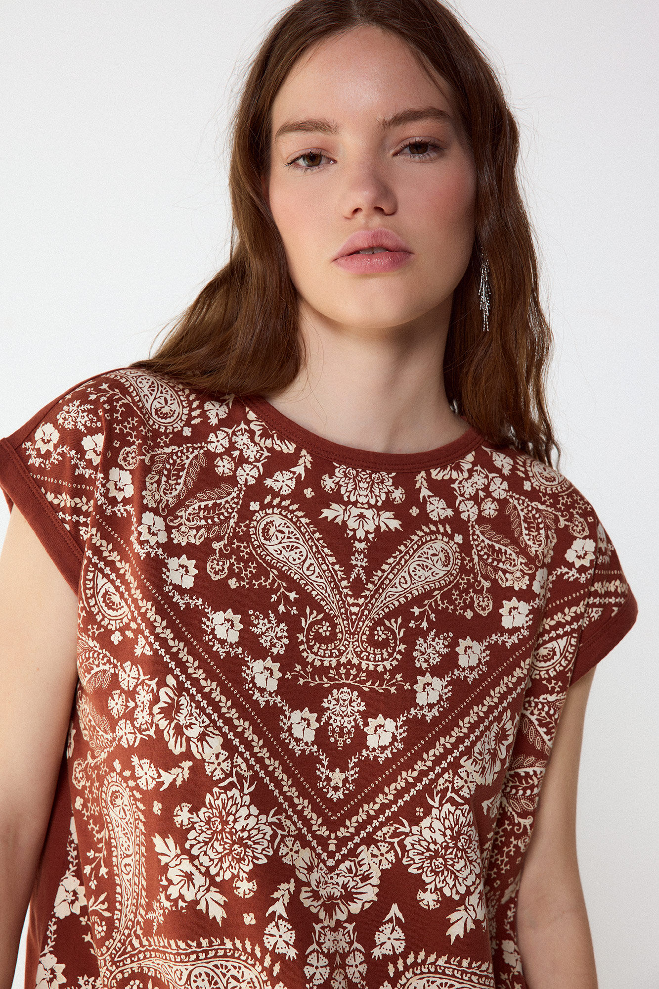 Slowlove Camiseta estampado bandana