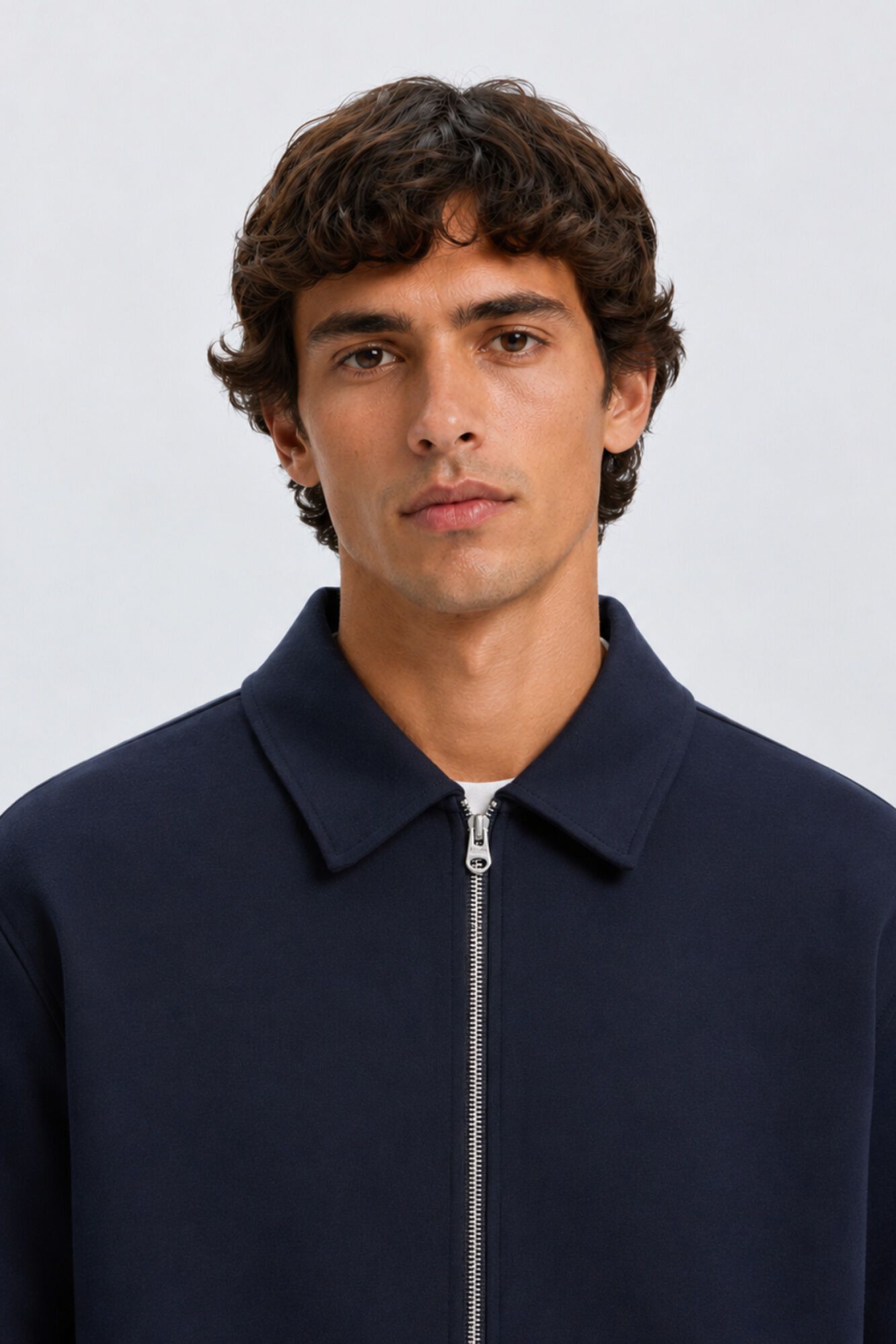 Selected Zip fastening mid-season jacket