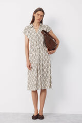 Cortefiel Shirt dress Printed white