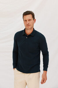 Cortefiel Essential long-sleeved polo shirt